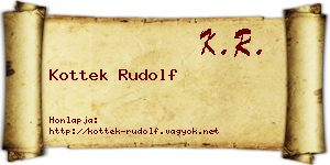 Kottek Rudolf névjegykártya